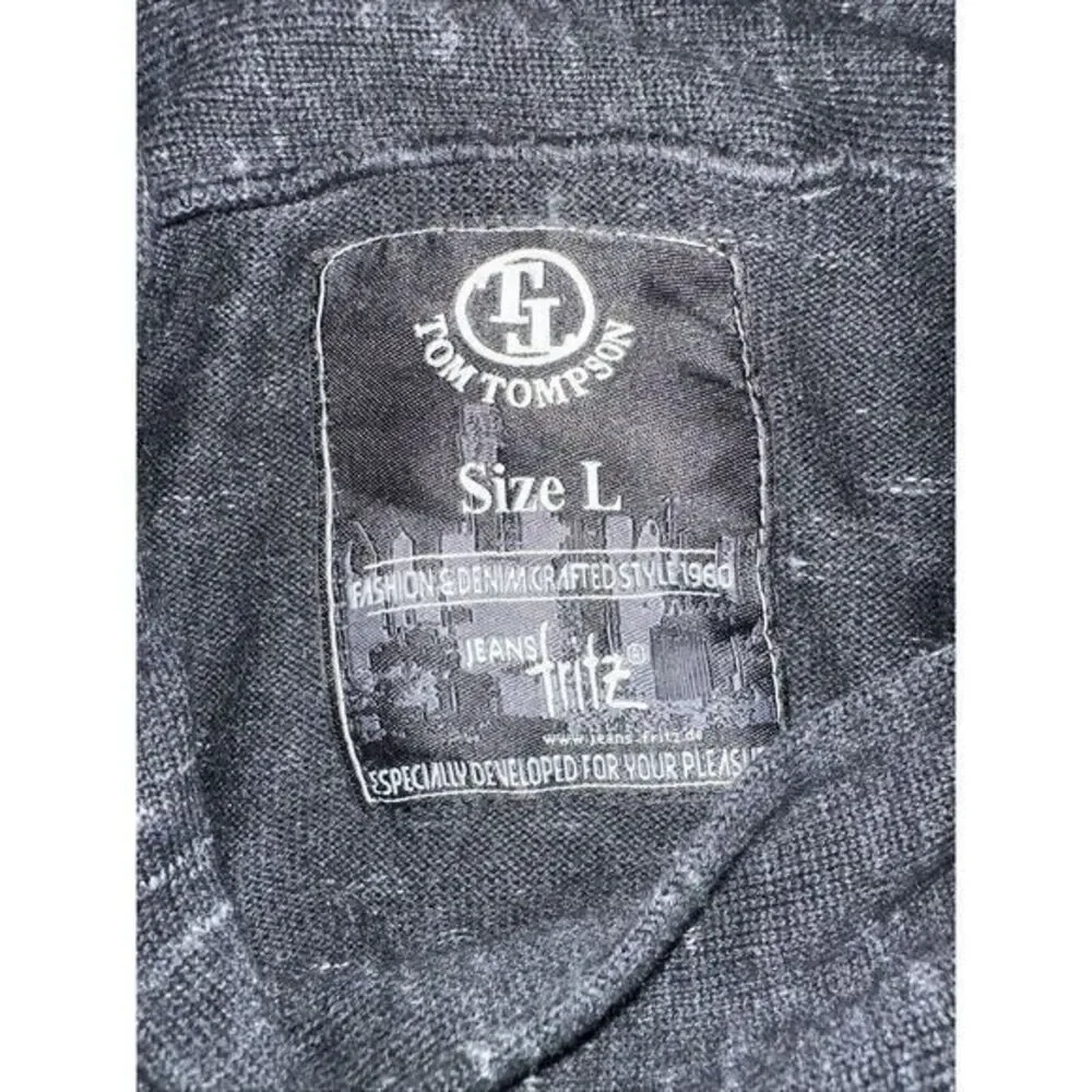 tom tompson‎ sweater Gray/black Size Large NWOT